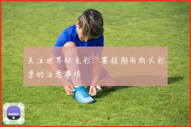 关注世界杯竞彩:赛程期间购买彩票的注意事项