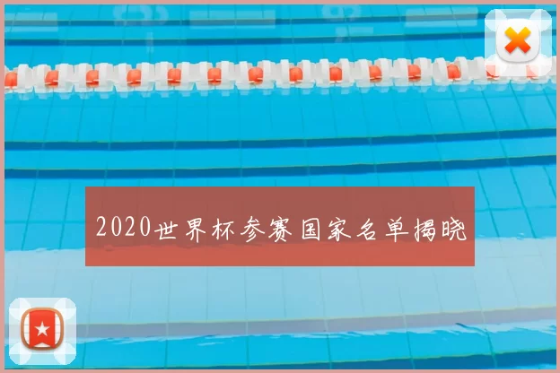 2020世界杯参赛国家名单揭晓